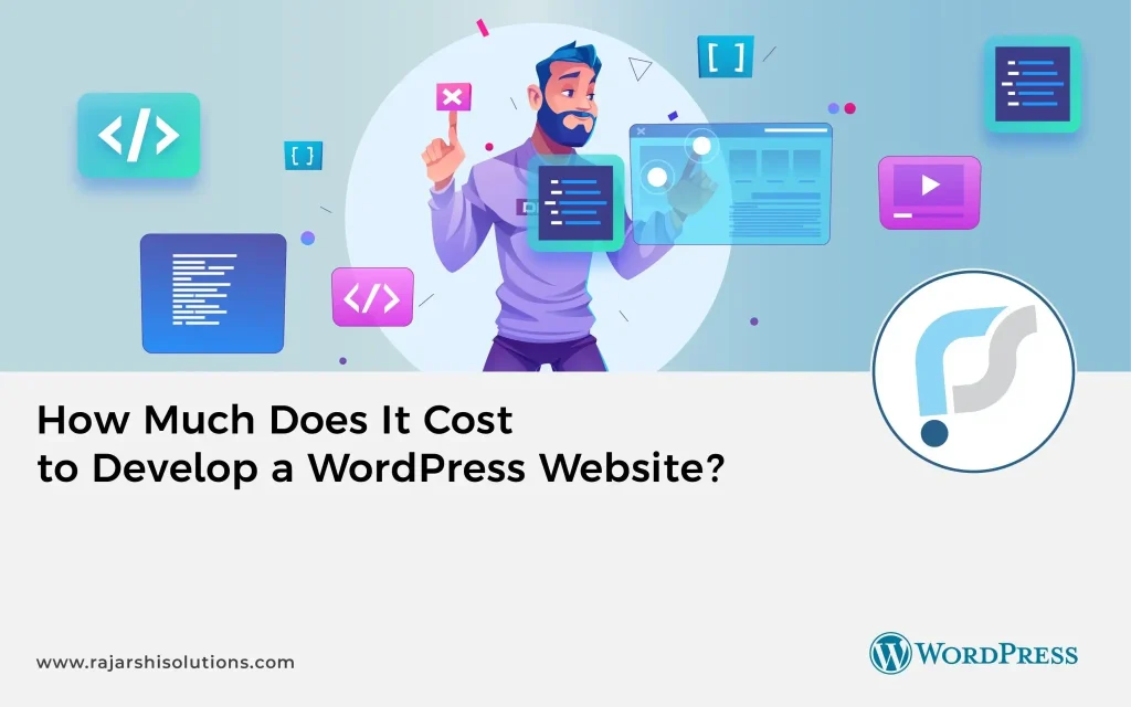Cost of developing a WordPress website infographic