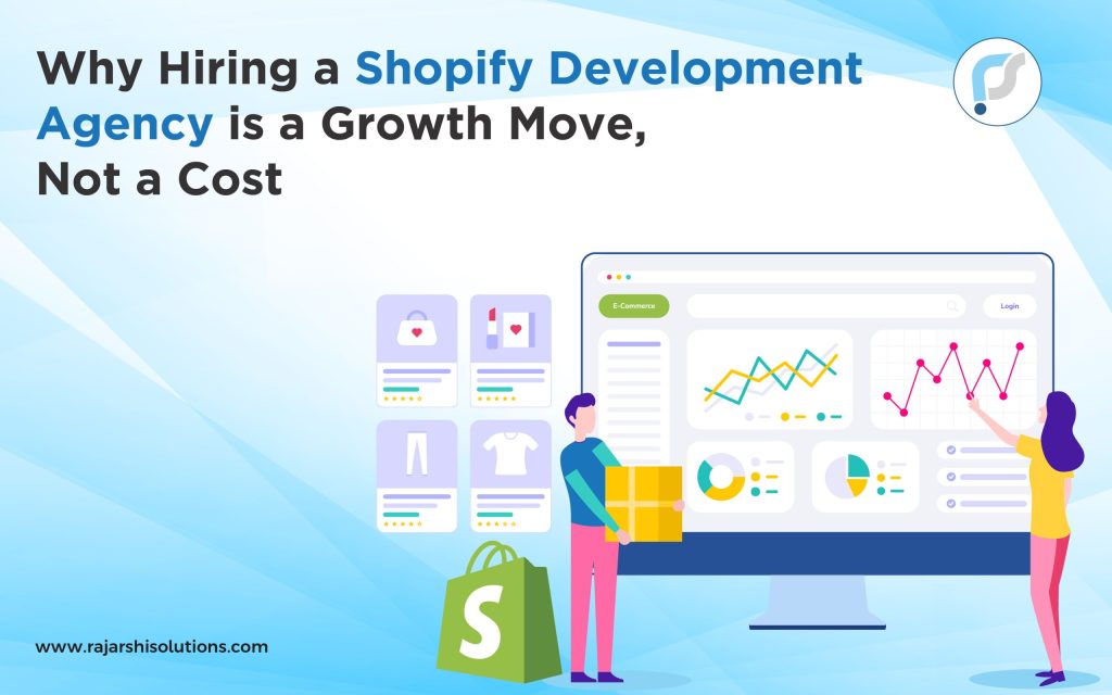 Illustration of eCommerce growth with Shopify development