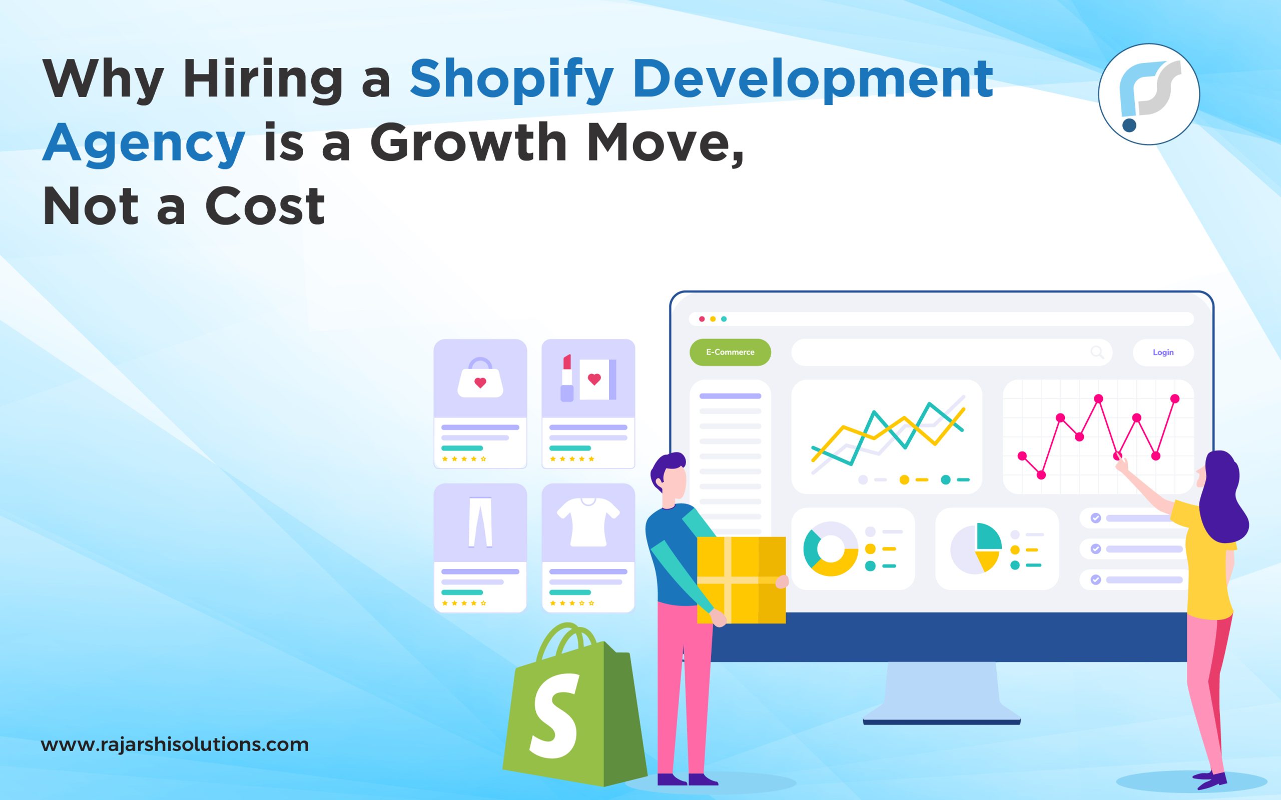Illustration of eCommerce growth with Shopify development